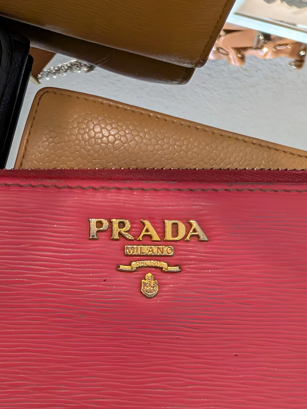Prada Red Leather Zip Wallet - Prada